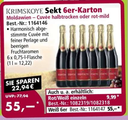 KRIMSKOYE Sekt 6er-Karton