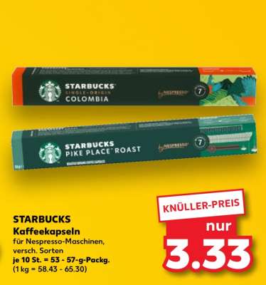 STARBUCKS Kaffeekapseln