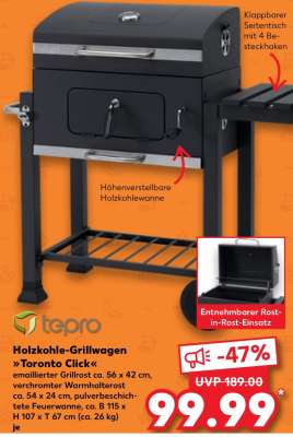 Holzkohle-Grillwagen »Toronto Click«