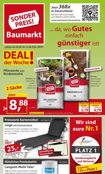 Prospekte Sonderpreis-Baumarkt - 6.06.2026 - 12.06.2026.