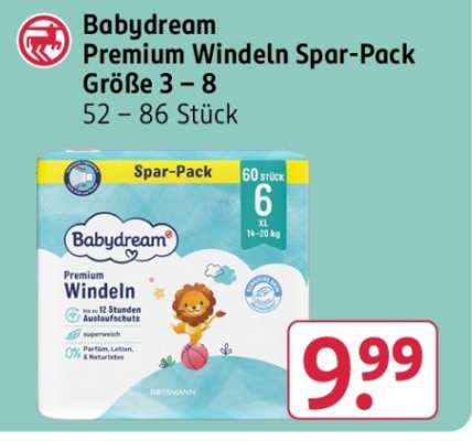 Babydream Premium Windeln Spar-Pack Größe 3 - 8