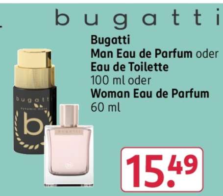 Bugatti Man Eau de Parfum oder Eau de Toilette 100 ml oder Woman Eau de Parfum 60 ml