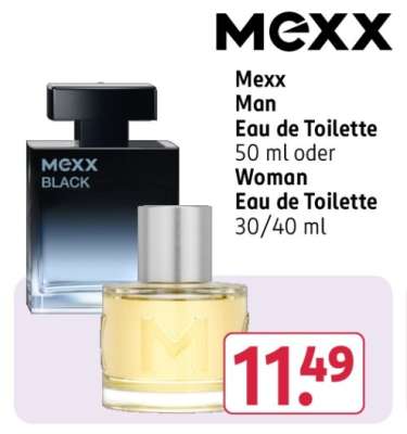 Mexx Man Eau de Toilette 50 ml oder Woman Eau de Toilette 30/40 ml