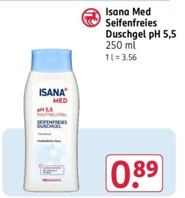 Isana Med Seifenfreies Duschgel pH 5,5