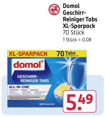 Domol Geschirr-Reiniger Tabs XL-Sparpack