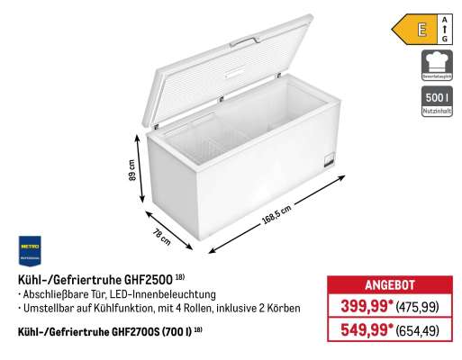 Kühl-/Gefriertruhe GHF2500