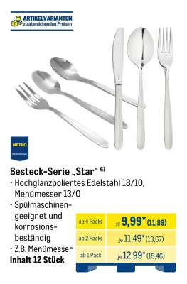 Besteck-Serie „Star“