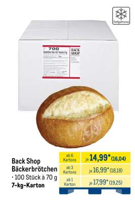 Back Shop Bäckerbrötchen