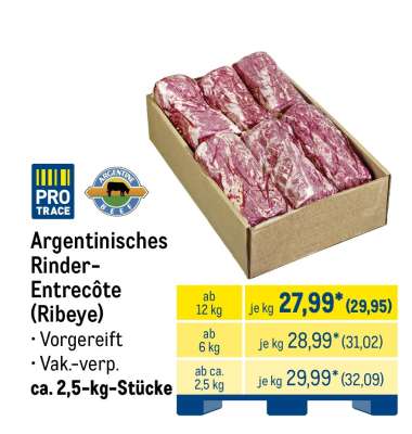 Argentinisches Rinder-Entrecôte (Ribeye)
