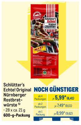 Schlütter's Echte! Original Nürnberger Rostbratwürste