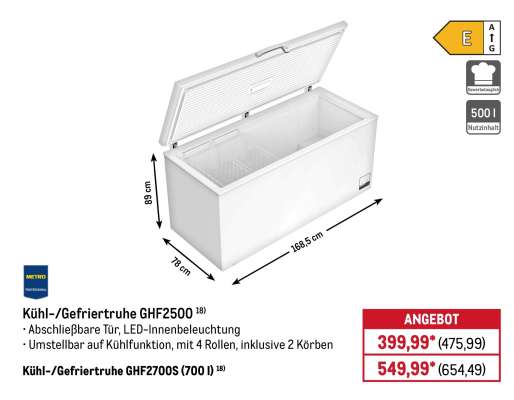Kühl-/Gefriertruhe GHF2500
