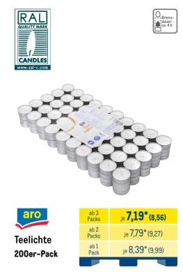 aro Teelichte 200er-Pack