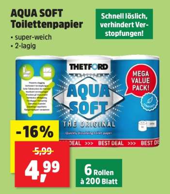 AQUA SOFT Toilettenpapier