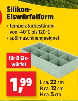 Silikon-Eiswürfelform
