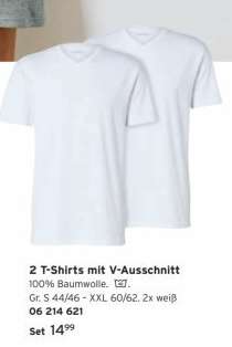 2 T-Shirts mit V-Ausschnitt