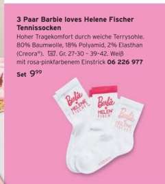 3 Paar Barbie loves Helene Fischer Tennissocken