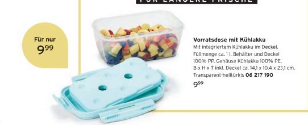 Vorratsdose mit Kühlakku