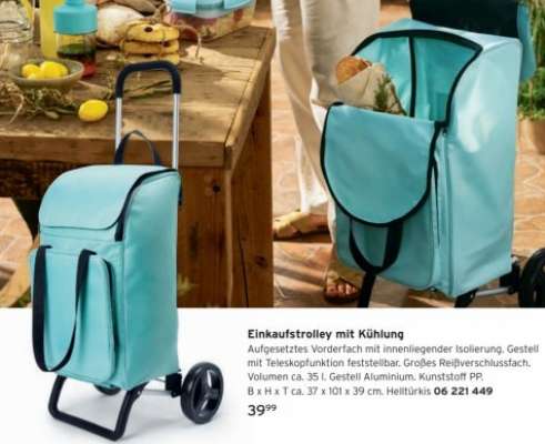 Einkaufstrolley mit Kühlung