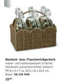 Besteck- bzw. Flaschenträgerkorb