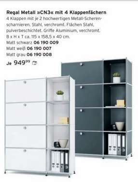 Regal Metall »CN3« mit 4 Klappenfächern