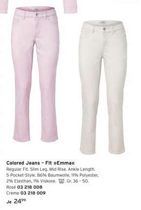 Colored Jeans - Fit »Emma«