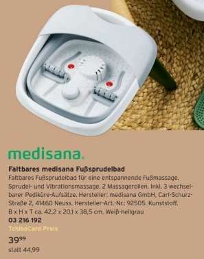 Faltbares medisana Fußsprudelbad