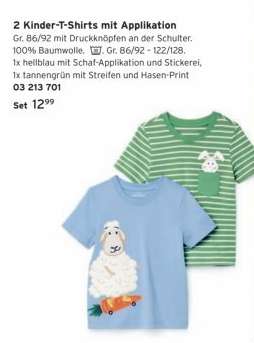 2 Kinder-T-Shirts mit Applikation