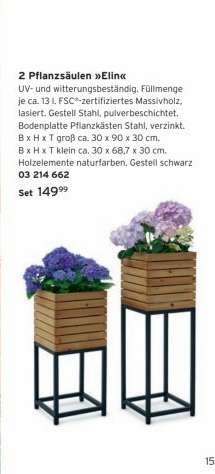 2 Pflanzsäulen »Elin«