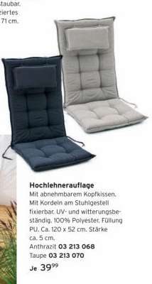 Hochlehnerauflage