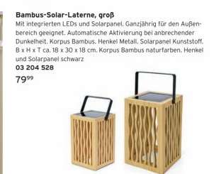 Bambus-Solar-Laterne, groß