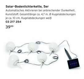 Solar-Bodenlichterkette, 5er