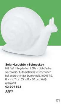 Solar-Leuchte »Schnecke«