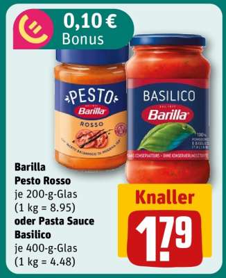 Barilla Pesto Rosso oder Pasta Sauce Basilico