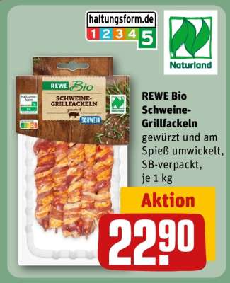 REWE Bio Schweine-Grillfackeln