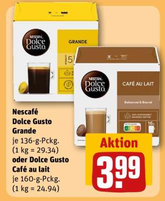 Nescafé Dolce Gusto Grande oder Dolce Gusto Café au lait