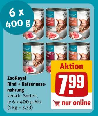 ZooRoyal Rind+ Katzennassnahrung
