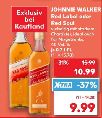 JOHNNIE WALKER Red Label oder Red Soul