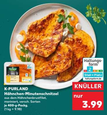 K-PURLAND Hähnchen-Minutenschnitzel