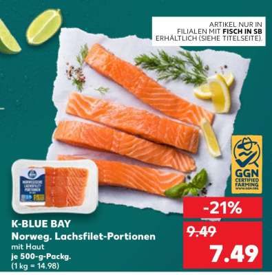 K-BLUE BAY Norweg. Lachsfilet- Portionen