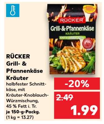RÜCKER Grill- & Pfannenkäse Kräuter