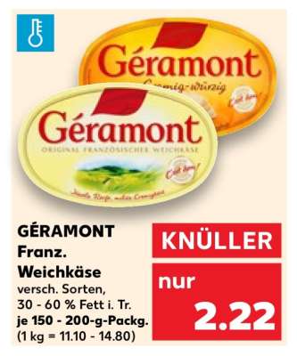 GÉRAMONT Franz. Weichkäse