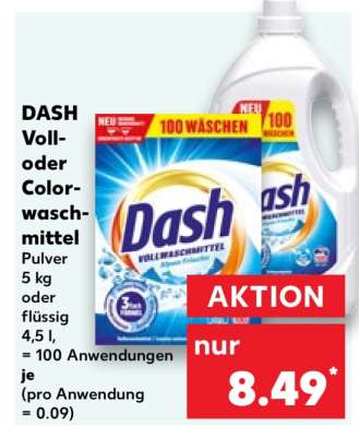 DASH Voll- oder Colorwaschmittel