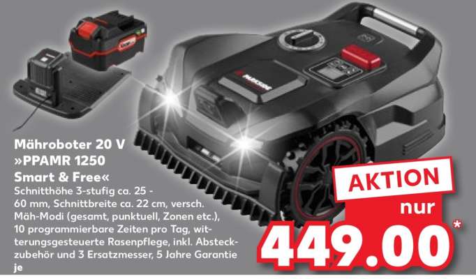 Mähroboter 20 V »PPAMR 1250 Smart & Free«