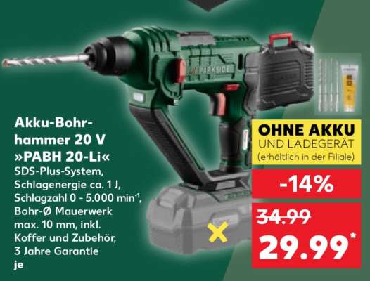 Akku-Bohrhammer 20 V »PABH 20-Li«