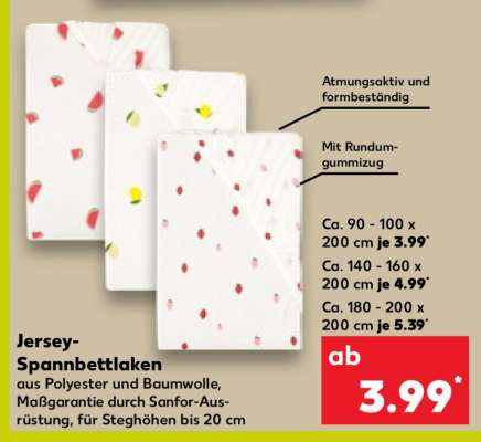 Jersey- Spannbettlaken