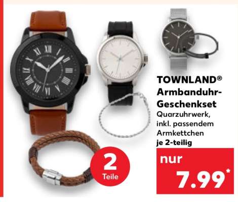 TOWNLAND® Armbanduhr-Geschenkset