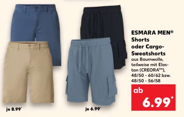 ESMARA MEN® Shorts oder Cargo-Sweatshorts