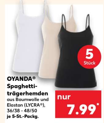 OYANDA® Spaghettiträgerhemden