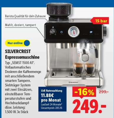 SILVERCREST Espressomaschine