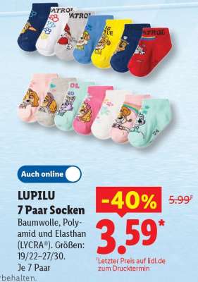 LUPILU 7 Paar Socken